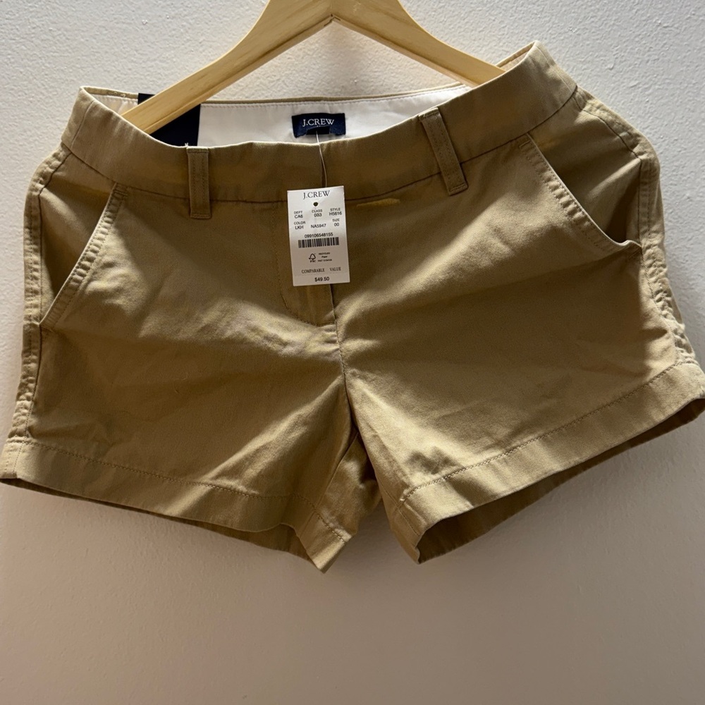J. Crew Tan Cargo Shorts with Sturdy Cotton Blend